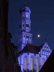 Lichtknstlerische Stadtillumination Illumination Augsburg MAX07 - Lichtkunst by Wolfgang F. Lightmaster