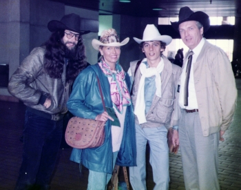 Wolfgang F. Lightmaster - Tourneen 1972 bis 1987 - Wolfgang F. Lightmaster, Hannelore von Auersperg, Uwe Kramm, Dieter Mauritz EMI (v.l.n.r.)